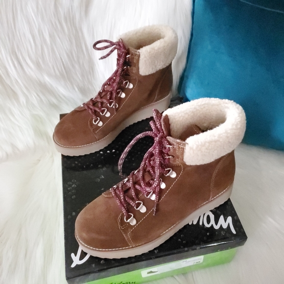 NEW Sam Edelman Franc Faux Shearling Hiking Boots - Picture 9 of 10